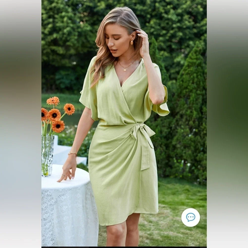 NWT Cupshe Open Front Tie Waist Lace Up Dress
Size L - Picture 6 of 7